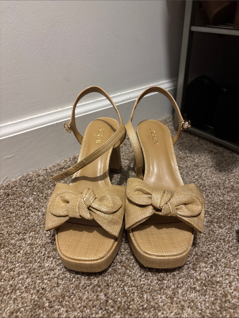 J crew rattan sandals